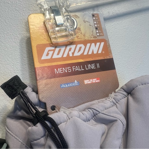 NEW Men's GORDINI Ski Aquabloc Waterproof Warmer Soft Shell Gloves L Gray Black - Picture 3 of 8